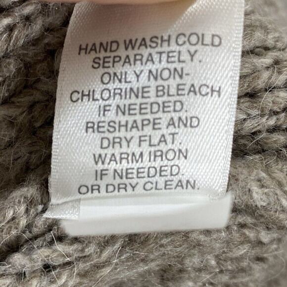 J Jill Cardigan Sweater Cardigan Duster Womens Medium Cotton Alpaca Blend Brown - Picture 10 of 11